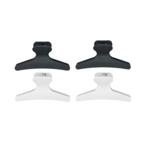 BT8647-JRL 4-Jaw Hair Clips - 2 Black & 2 White