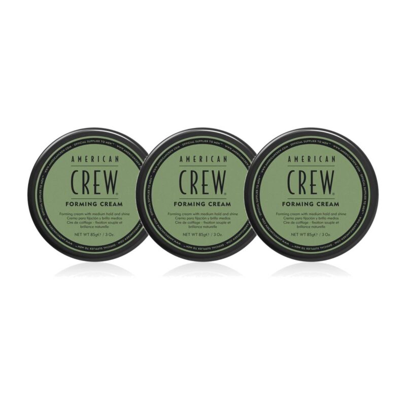 3 st American Crew Forming Cream 85 g mot vit bakgrund