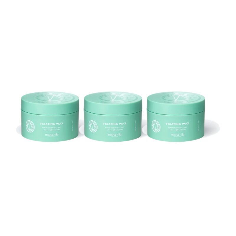 3 st Maria Nila Fixating Wax 100 ml mot vit bakgrund