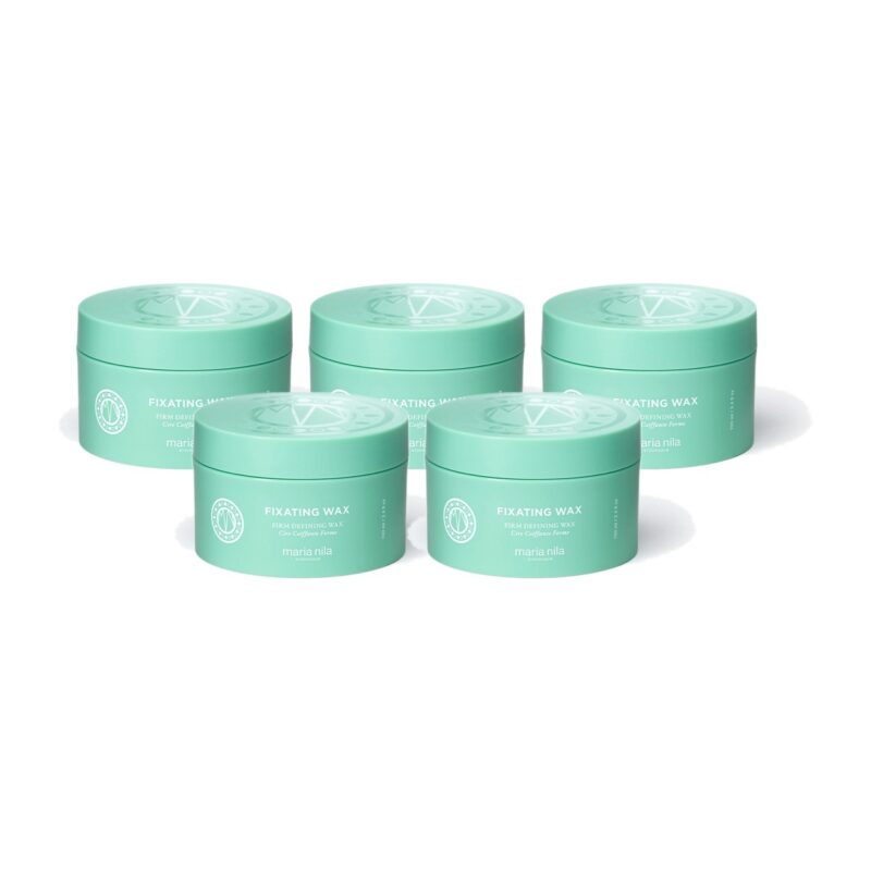 5 st Maria Nila Fixating Wax 100 ml mot vit bakgrund