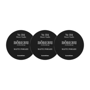 3 st Noberu Matte Pomade 90 ml mot vit bakgrund