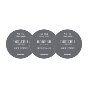3 st Noberu Shine Pomade 90 ml mot vit bakgrund